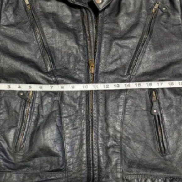 Vintage Black Leather Riding Jacket - Picture 5 of 10
